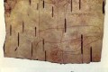 Birch-bark letter by the boy Onfim. Novgorod. 13th century. History Museum, Moscow