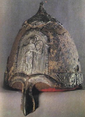 Helmet of Prince Yaroslav, son of Vsevolod. Early 13th century. Moscow Kremlin Museums